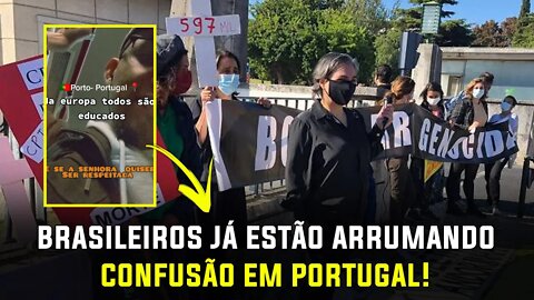 Brasileiros já estão arrumando confusão em Portugal