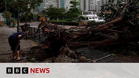 Typhoon Saola makes landfall in China - BBC News