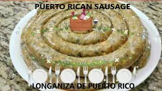 Longanizas chorizos: Puerto Rican pork sausages recipe