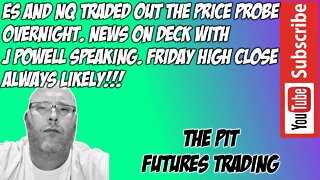 ES NQ Balanced Overnight Inside Price Probe - Premarket Trade Plan - The Pit Futures Trading