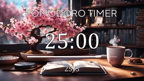 Study With Me In A Cherry Blossom Paradise 🌸 Pomodoro Technique + Piano Ambience