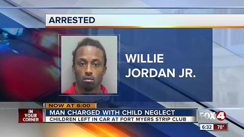 Child neglect charges filed after two kids found unattended in Fort Myers strip club parking lot