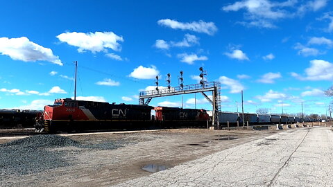 CN 2838 & CN 2889 Engines Manifest Train Starthroy Sub Apr 10 2022