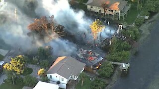 Pasco County firefighters respond to 3-alarm fire, several houses involved