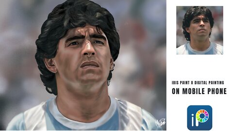 Maradona Digital painting on Mobile