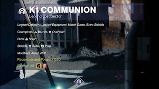 Destiny 2 Legend Lost Sector: The Moon - K1 Communion 10-23-21