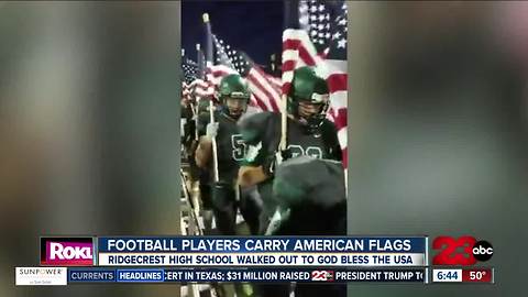 Ridgecrest High School football team goes viral after pregame display