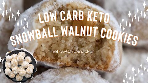 Keto Snowball Walnut Cookies