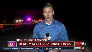 Deadly rollover crash on I-5