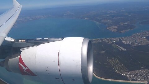 Qantas A330-300 Take off at sunny Brisbane