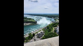 Trekking around Lake Erie Day 3. Niagara Falls Ontario. Skylon Tower
