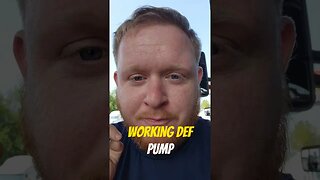 The rare working DEF pump