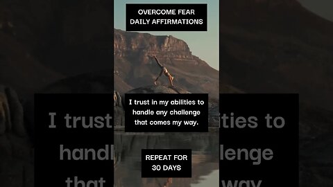 BEST Affirmations to Overcome FEAR | BE FEARLESS | #shorts
