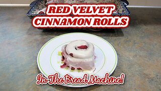 Red Velvet Cinnamon Rolls Using a Cake Mix!! Bread Machine Recipe