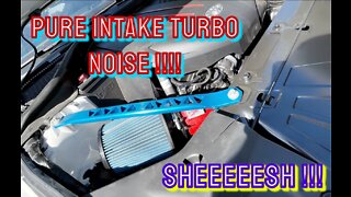 Toyota Supra 2021 down pipe and air intake driving / pure intake and turbo noise!