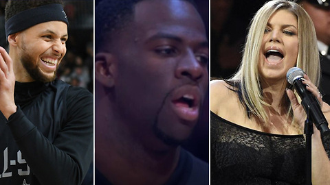 Fergie's National Anthem Performance Gets TROLLED by Steph Curry, Makes Draymond's Face Freeze Again