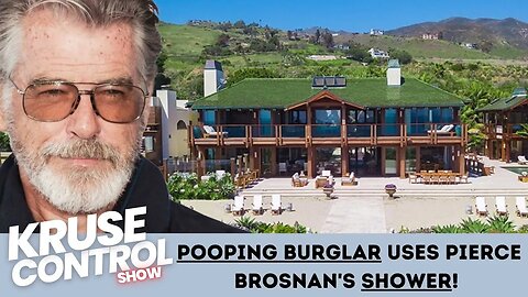 Pooping burglar takes a Shower at Pierce Brosnan's House!!