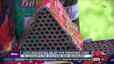 KCFD requesting financial relief from more than $100,000 in unpaid fines for illegal fireworks