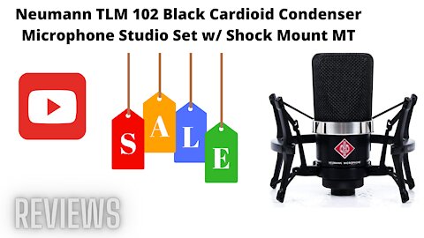 Neumann TLM 102 Black Cardioid Condenser Microphone Studio Set w/ Shock Mount MT #shorts