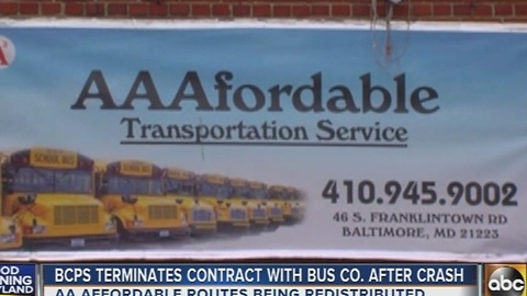 City Schools terminates contract with AA Affordable bus company after crash