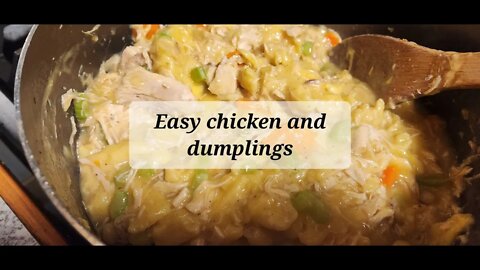 Easy chicken and dumplings with biscuits #chickenanddumplings #dumplings #chickenrecipe