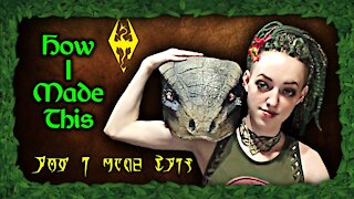 Argonian Mask 🦎 DIY Paper Mache Lizard Cosplay from Skyrim - The Elder Scrolls V