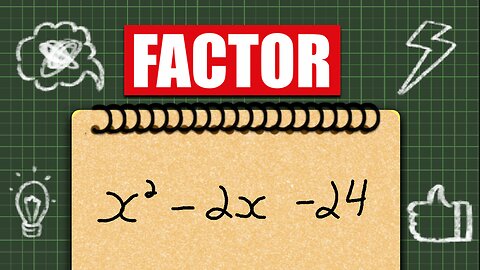 Factoring a polynomial with a negative number term