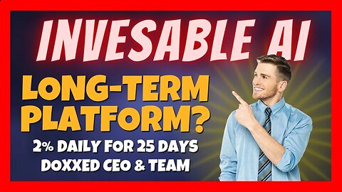 INVESABLEAI Review 🔥 NEW Platform Alert 🚨2% Daily For 25 Days 🚀 Long Term Opportunity❓