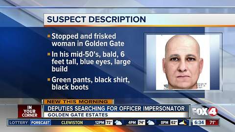 Man reportedly impersonates police officer to frisk Collier County woman