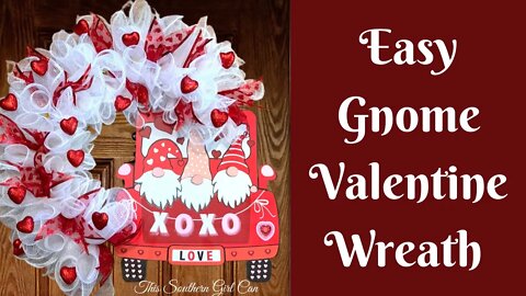 Valentine Day Crafts: Easy Valentine’s Day Wreath | Gnome Wreath | Cruffle Method Wreath