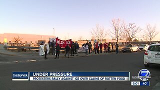 Protesters rally at Aurora ICE facility against claims of rotten food served to detainees