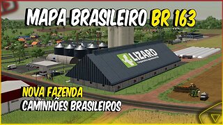 MAPA BRASILEIRO MUITO REALISTA COM BELAS FAZENDAS FARMING SIMULATOR 22 BR 163