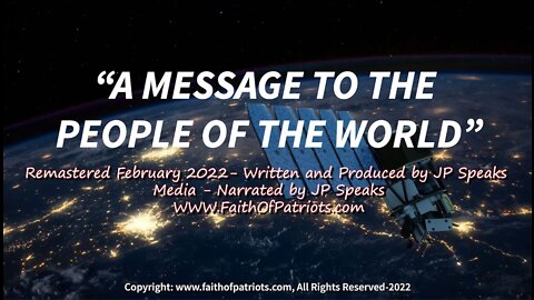 "A Message to the People of the World" 2022