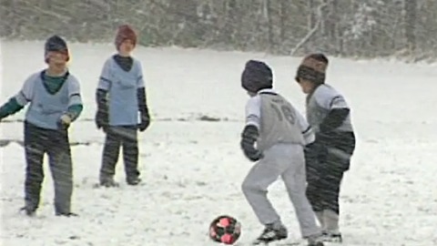 From the Vault: Kids play soccer in Halloween weekend snowstorm in Cincinnati in 1993