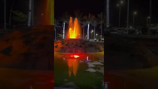 Fountain to simulate volcano at Polynesian Cultural Center, a tourist attraction in Laie. #shorts