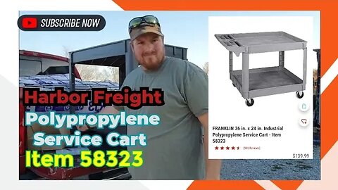 A first look at the Harbor freight Polypropylene Service Cart - Item 58323
