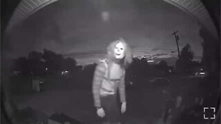 Security camera captures scary clown's weird behavior