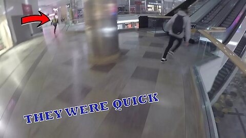 SECURITY CHASE AROUND CLOSED SHOPPING MALL!