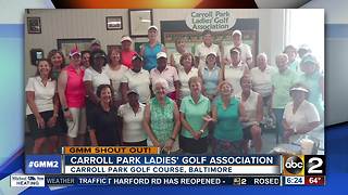 The Carroll Park Ladies' Golf Association take a swing at a shout out
