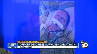 Officer describes surviving car attack