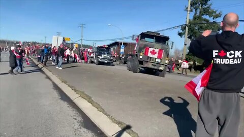 🇨🇦 Freedom Fighters Drive Over Median 🇨🇦 *Surrey Border Blockade**