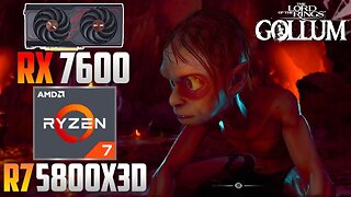 The Lord of the Rings Gollum : RX 7600 + R7 5800X3D | 1440p - 1080p | Epic & Low | FSR