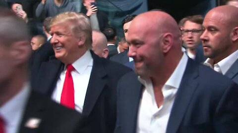 UFC Crowd Cheers Wildly as Trump Makes an Entrance ufc 296😲