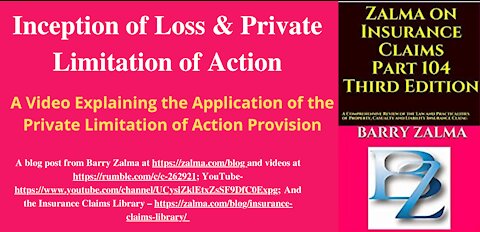 A Video Explaining the Application of the Private Limitation of Action Provision
