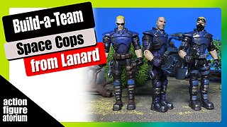 Build-a-Team | 3.75" Space Cops | kitbashed courtesy of Lanard | and Police rover