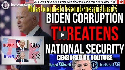 Only Approved Speech Will Be Allowed: YouTube-Google Censor J. Watch and Newsmax over Biden Corrup V