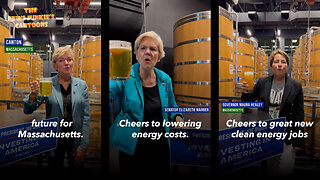 Cringe: Biden's Department of Energy Official Propaganda Video featuring Democrats Granholm, Warren and Healey swinging beer mugs.