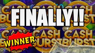 FINALLY! I NAILED A GOOD WIN ON CASH BURST SLOT MACHINE!