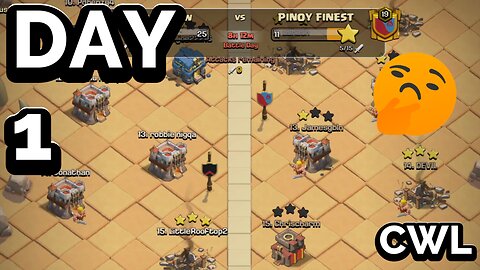 Clan War Leagues Day 1 | Clash Of Clans