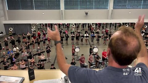 Heat forces Blue Springs High School band to move part of practice inside